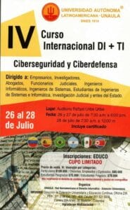 IV Curso Internacional DI + TI Ciberseguridad y Ciberdefensa