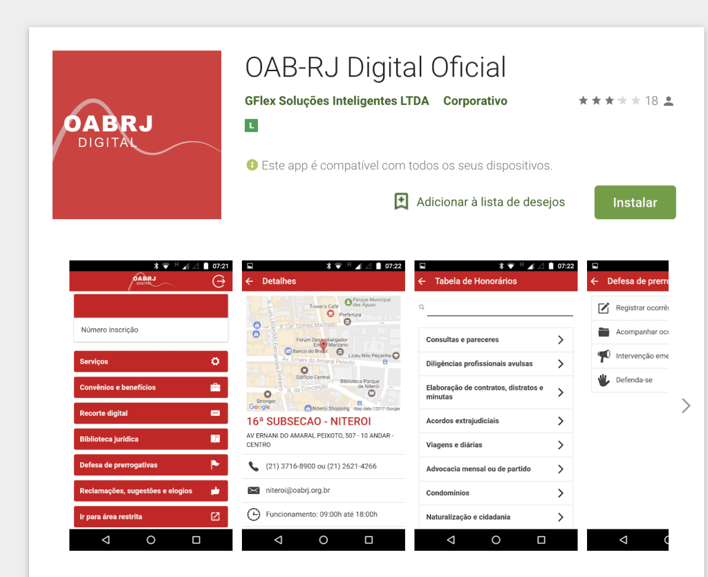 Android - Google Play - OABRJ Digital