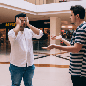 briga injúria agressão discutindo homens discutindo homofobia shopping briga em shopping