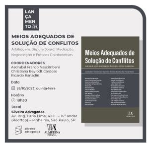 Lançamento de obra sobre Meios de Solução de Conflitos acontece no dia 26 | Juristas