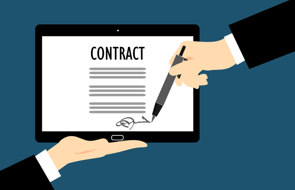 signature, contract, business