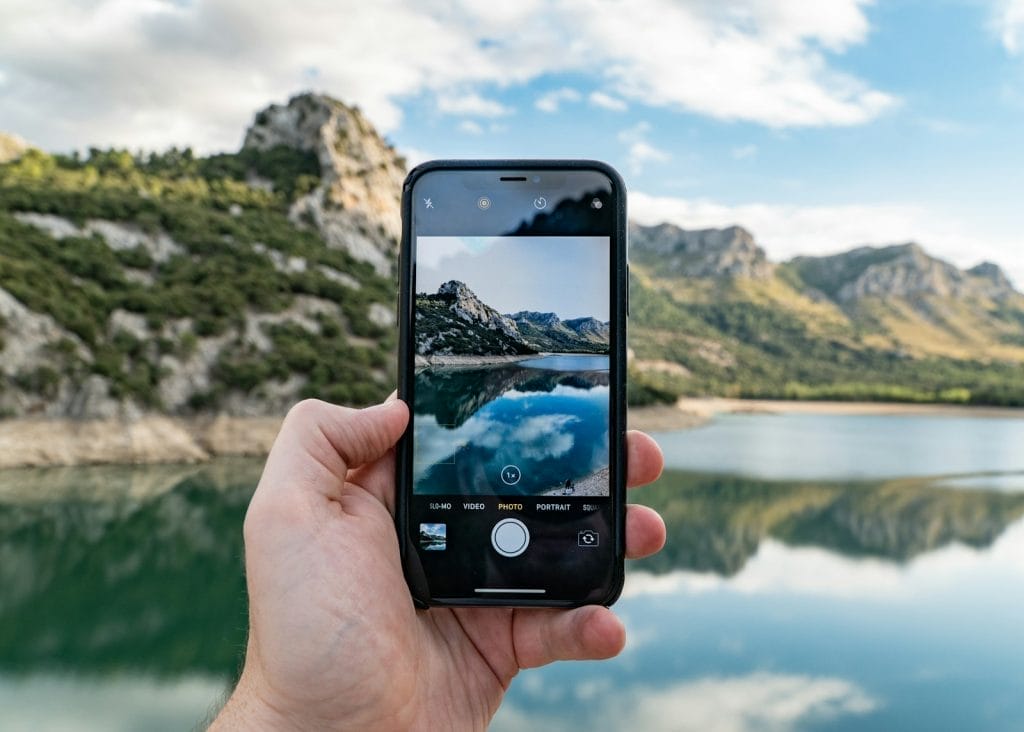 person holding phone